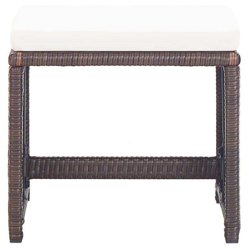 vidaXL 4 db barna polyrattan kerti szék párnákkal