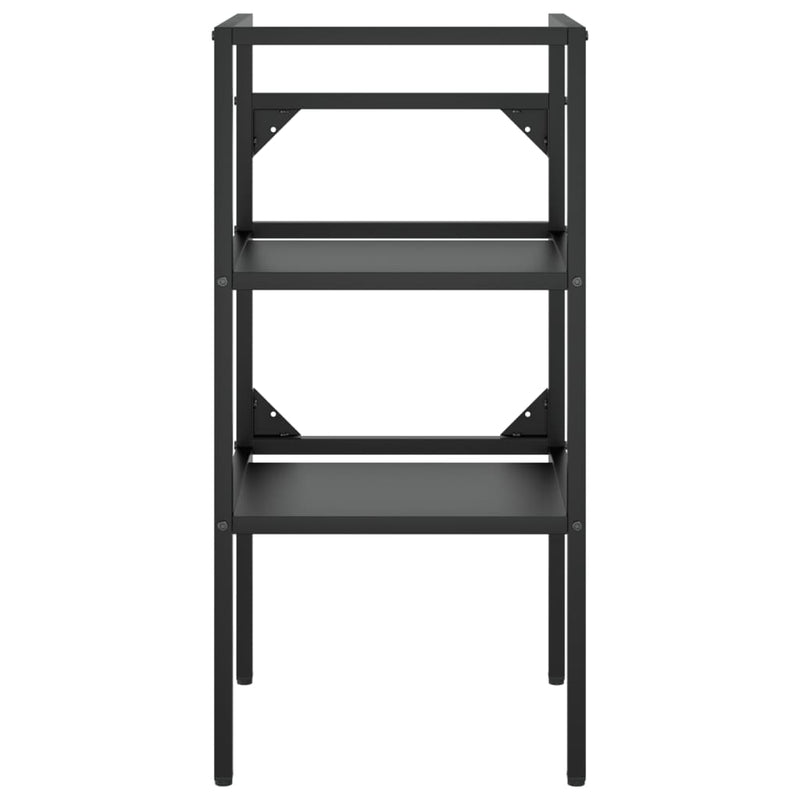 vidaXL fekete vas fürdőszobai mosdókagylókeret 40 x 38 x 83 cm