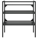 vidaXL fekete vas fürdőszobai mosdókagylókeret 79 x 38 x 83 cm