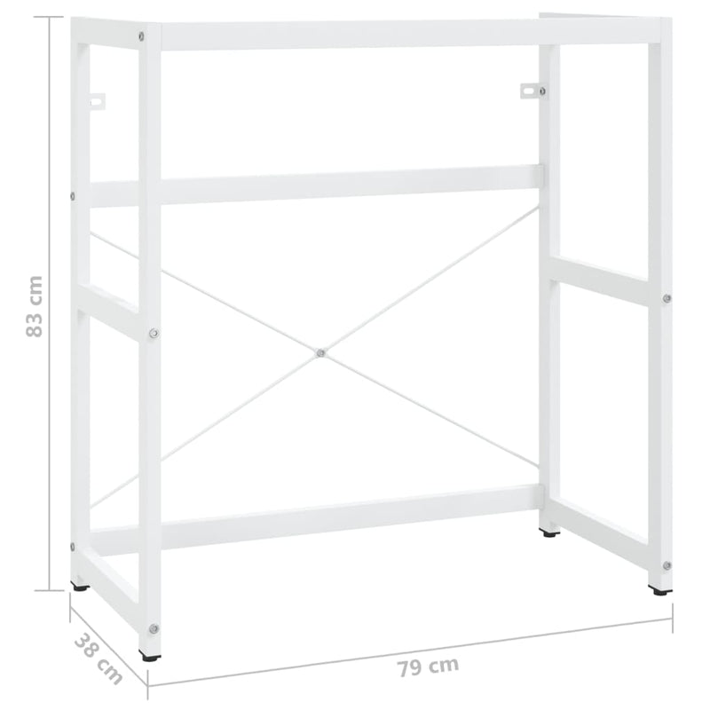 vidaXL fehér vas fürdőszobai mosdókagylókeret 79 x 38 x 83 cm