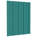 vidaXL Tetőpanel 12 pcs Zöld 60 x 45 cm Horganyzott acél