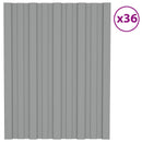 vidaXL Tetőpanel 36 pcs Szürke 60 x 45 cm Horganyzott acél
