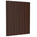vidaXL Tetőpanel 12 pcs Barna 60 x 45 cm Horganyzott acél
