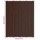 vidaXL Tetőpanel 12 pcs Barna 60 x 45 cm Horganyzott acél
