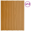 vidaXL Tetőpanel 12 pcs Természetes 60 x 45 cm Horganyzott acél