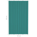 vidaXL Tetőpanel 36 pcs Zöld 80 x 45 cm Horganyzott acél