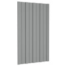 vidaXL Tetőpanel 12 pcs Szürke 80 x 45 cm Horganyzott acél
