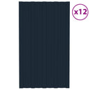 vidaXL Tetőpanel 12 pcs Antracitszürke 80 x 45 cm Horganyzott acél