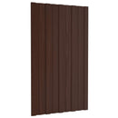 vidaXL Tetőpanel 12 pcs Barna 80 x 45 cm Horganyzott acél