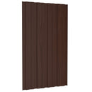 vidaXL Tetőpanel 12 pcs Barna 80 x 45 cm Horganyzott acél