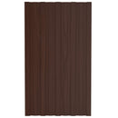 vidaXL Tetőpanel 12 pcs Barna 80 x 45 cm Horganyzott acél