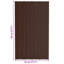 vidaXL Tetőpanel 12 pcs Barna 80 x 45 cm Horganyzott acél