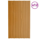 vidaXL Tetőpanel 12 pcs Természetes 80 x 45 cm Horganyzott acél