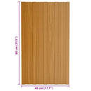 vidaXL Tetőpanel 36 pcs Természetes 80 x 45 cm Horganyzott acél