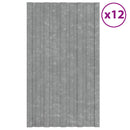 vidaXL Tetőpanel 12 pcs Ezüst 80 x 45 cm Horganyzott acél
