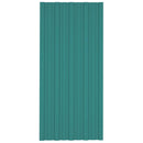 vidaXL Tetőpanel 12 pcs Zöld 100 x 45 cm Horganyzott acél