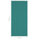 vidaXL Tetőpanel 12 pcs Zöld 100 x 45 cm Horganyzott acél