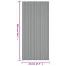 vidaXL Tetőpanel 36 pcs Szürke 100 x 45 cm Horganyzott acél