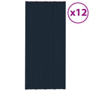 vidaXL Tetőpanel 12 pcs Antracitszürke 100 x 45 cm Horganyzott acél