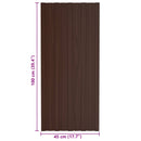 vidaXL Tetőpanel 36 pcs Barna 100 x 45 cm Horganyzott acél