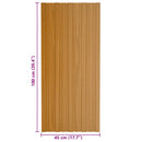 vidaXL Tetőpanel 12 pcs Természetes 100 x 45 cm Horganyzott acél