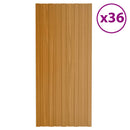 vidaXL Tetőpanel 36 pcs Természetes 100 x 45 cm Horganyzott acél