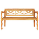 vidaXL világosbarna tömör mahagóni Batavia pad 123 cm