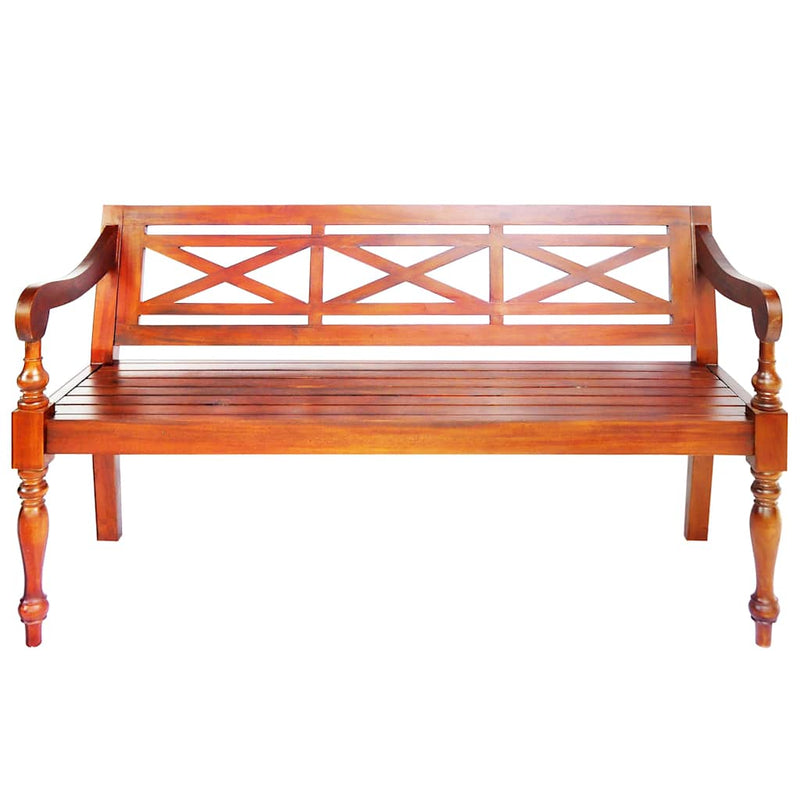 vidaXL sötétbarna tömör mahagóni Batavia pad 123 cm
