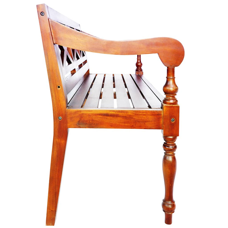 vidaXL sötétbarna tömör mahagóni Batavia pad 123 cm