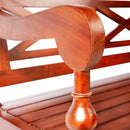 vidaXL sötétbarna tömör mahagóni Batavia pad 123 cm