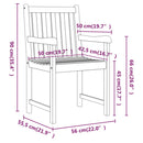 vidaXL 2 db tömör akácfa kerti szék