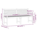 vidaXL tömör akácfa kerti pad 180 cm