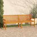 vidaXL Kerti padok 1-Ülőhelyek száma 219 x 55,5 x 90 cm Tömör Akácfa