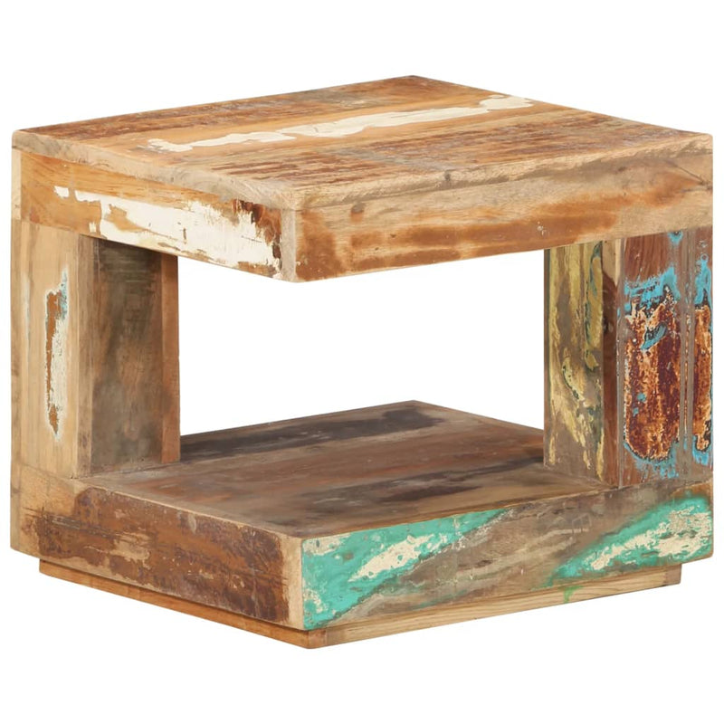 vidaXL tömör újrahasznosított fa dohányzóasztal 45 x 45 x 40 cm
