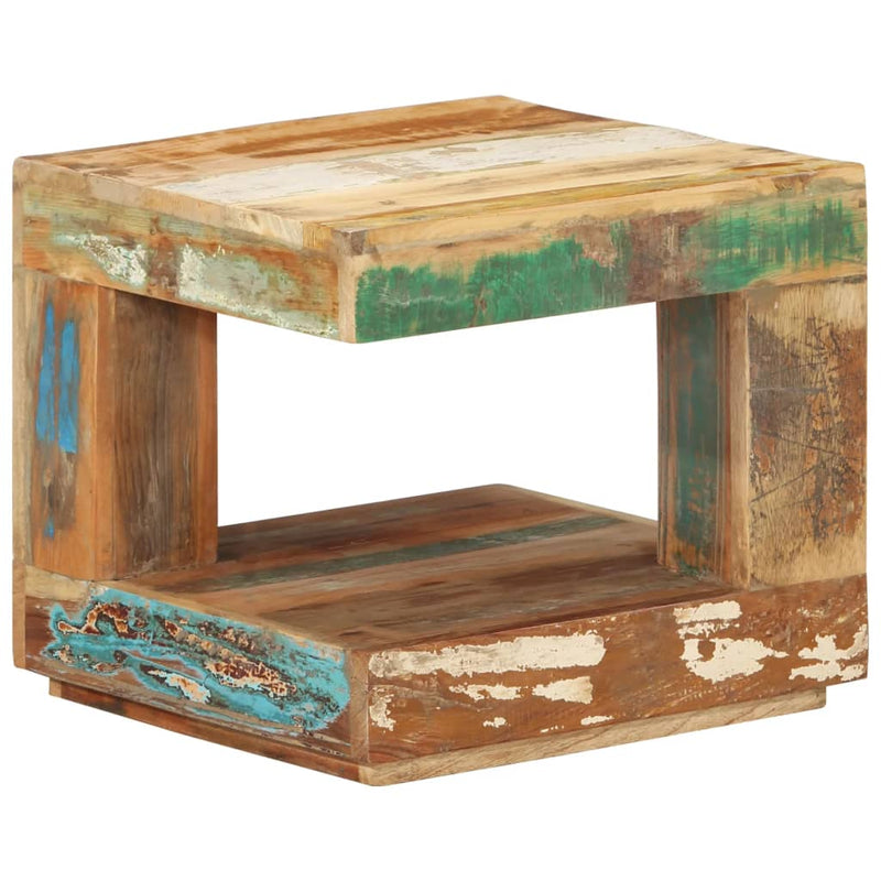 vidaXL tömör újrahasznosított fa dohányzóasztal 45 x 45 x 40 cm