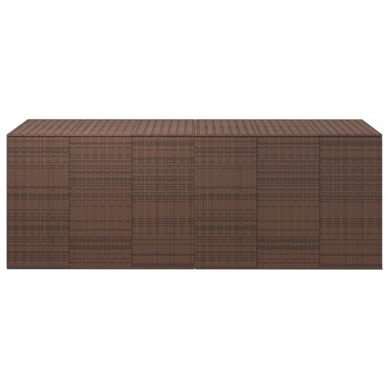 vidaXL barna polietilén rattan kerti párnatartó doboz 291x100,5x104 cm