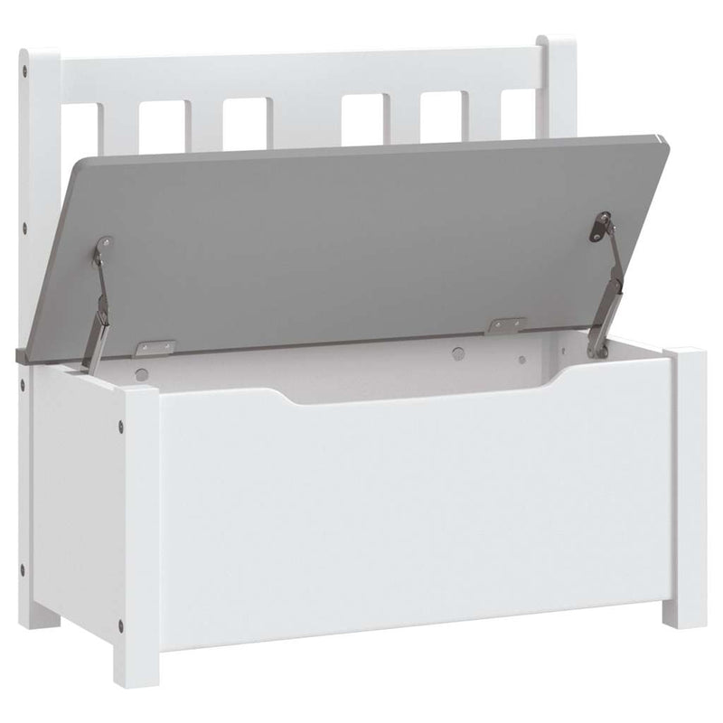 vidaXL fehér-szürke MDF gyermek tárolópad 60 x 30 x 55 cm