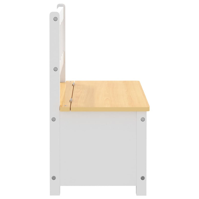 vidaXL fehér-bézs MDF gyermek tárolópad 60 x 30 x 55 cm