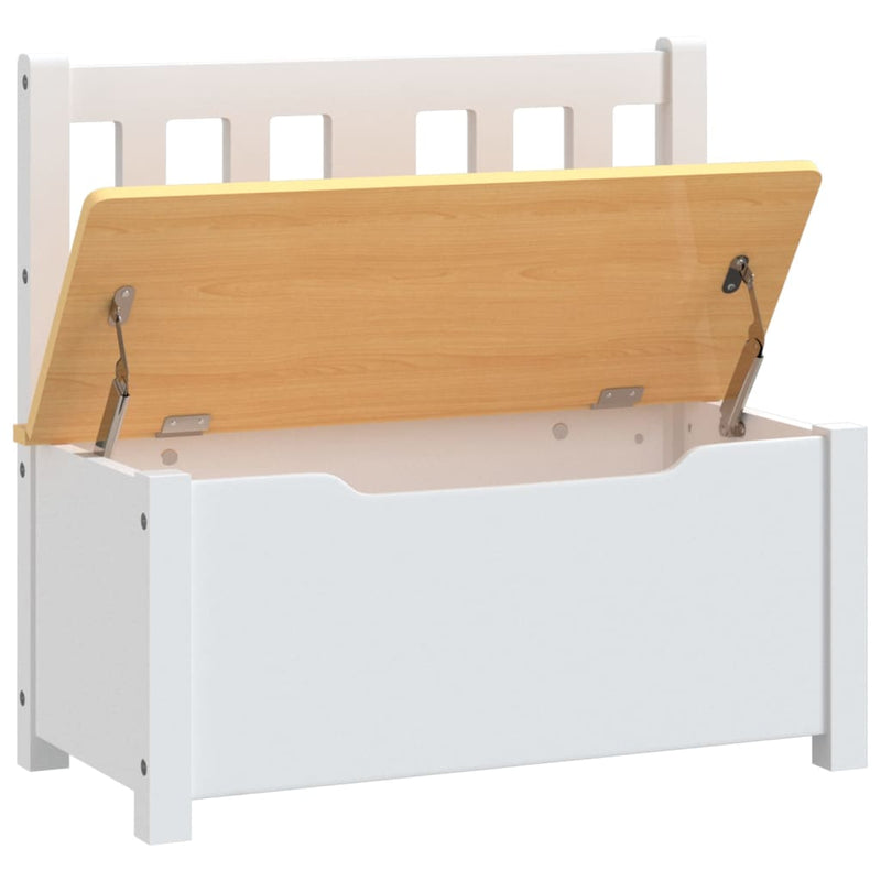 vidaXL fehér-bézs MDF gyermek tárolópad 60 x 30 x 55 cm
