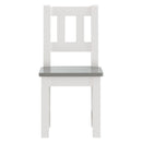 vidaXL 3 részes fehér-szürke színű MDF gyerekasztal- és székkészlet