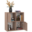 vidaXL szürke-sonoma színű szerelt fa könyvespolc 60 x 27,5 x 59,5 cm