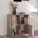 vidaXL szürke-sonoma színű szerelt fa könyvespolc 60 x 27,5 x 59,5 cm