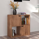 vidaXL barna tölgyszínű szerelt fa könyvespolc 60 x 27,5 x 59,5 cm
