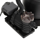 vidaXL fekete medence-homokszűrő előszűrővel