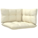 vidaXL tömör fenyőfa kerti sarokkanapé krémszínű párnákkal