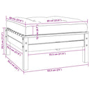 vidaXL 3 részes tömör fenyőfa kerti ülőgarnitúra szürke párnákkal