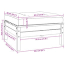 vidaXL 3 részes fekete tömör fenyőfa kerti ülőgarnitúra párnákkal