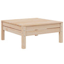 vidaXL 3 részes tömör fenyőfa kerti ülőgarnitúra krémszínű párnákkal