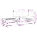 vidaXL 3 részes tömör fenyőfa kerti ülőgarnitúra párnával