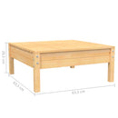 vidaXL 3 részes tömör fenyőfa kerti ülőgarnitúra krémszínű párnákkal